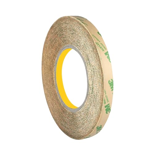 3M 468 MP doppelseitiges Klebeband | mit Acrylatklebstoff 200 MP | ohne Träger | extra dünn & stark klebend | Breite wählbar / 9 mm x 55 m von KS24 Products