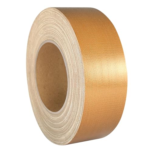 KS24 Products Gaffer Tape | Premium Gewebeklebeband | große Auswahl an Farben & Breiten | stark klebend & wiederablösbar/beige, 50 mm x 50 m von KS24 Products