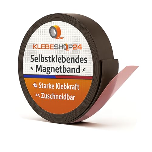 KS24 Products® MAGNETBAND SELBSTKLEBEND | 12,7 mm Breite | 3 m auf Rolle | 1,5 mm Dicke | Magnetklebeband von KS24 Products