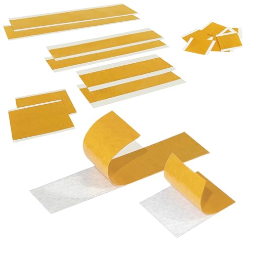 KS24 Products Doppelseitige dünne Klebestreifen oder Klebepads durchsichtig | für Fotos & Bilder, zum Basteln | Ausführung wählbar/B 19 x L 150 Millimeter, 100 Stück von KS24 Products