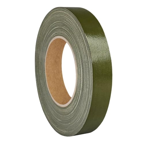 KS24 Products Gaffer Tape | Premium Gewebeklebeband | große Auswahl an Farben & Breiten | stark klebend & wiederablösbar/olivgrün, 12 mm x 50 m von KS24 Products