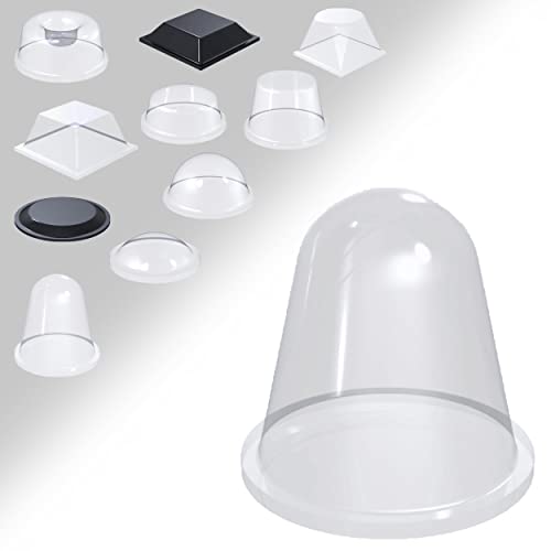 KS24 Products Gummipuffer selbstklebend Anschlagpuffer | Elastikpuffer | Ausführung wählbar - (Konus abgerundet, Ø 16,6 mm, H 16,6 mm, transparent, 64 Stück) von KS24 Products