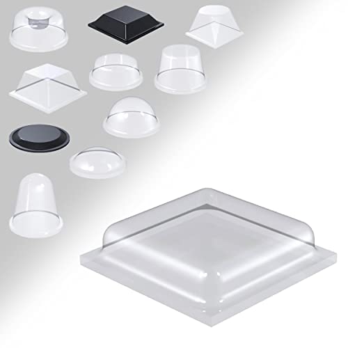 KS24 Products Gummipuffer selbstklebend Anschlagpuffer | Elastikpuffer | Ausführung wählbar - (quadratisch, 10 x 10 mm, H 2,5 mm, transparent, 22 Stück) von KS24 Products