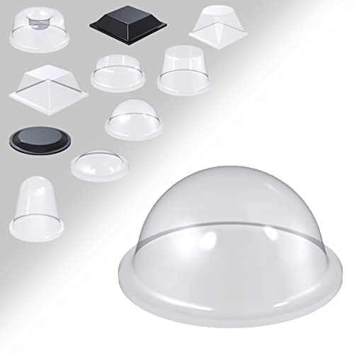 KS24 Products Gummipuffer selbstklebend Anschlagpuffer | Elastikpuffer | Ausführung wählbar - (sphärisch, Ø 16 mm, H 7,9 mm, transparent, 128 Stück) von KS24 Products