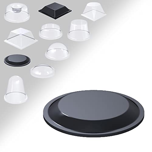 KS24 Products Gummipuffer selbstklebend Anschlagpuffer | Elastikpuffer | Ausführung wählbar - (zylindrisch, Ø 19 mm, H 1,9 mm, schwarz, 98 Stück) von KS24 Products