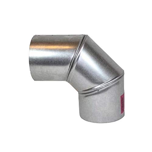 FAL 90° Bogen verstellbar 130mm Durchmesser Ofenrohr Rauchrohr feueraluminiert Silber von KS24