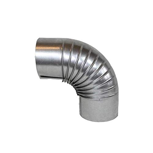 FAL 90° Bogen gerippt 120mm Durchmesser Ofenrohr Rauchrohr feueraluminiert Silber FAL 90° Bogen gerippt 120mm Durchmesser Ofenrohr Rauchrohr feueraluminiert Silber von KS24
