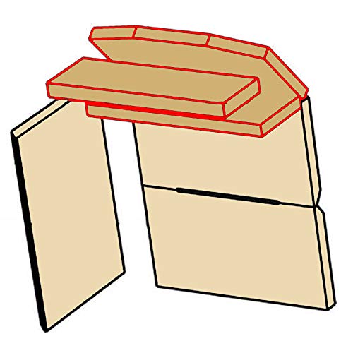 Feuerleitblende Vermiculite passend für Kaminofen Galtero Genaro von Eurotherm Ersatzteile Brennraum Feuerraum Flammenblenkplatte von KS24