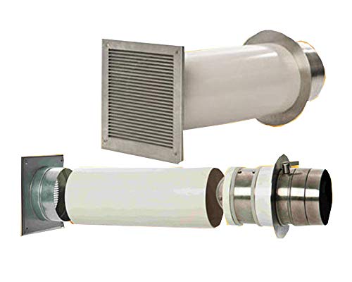 Verbrennungsluftsystem mit Doppelklappe 125mm (VLS) Zuluft-Set für Kamin von KS24