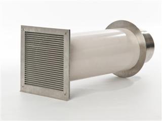 Verbrennungsluftsystem mit Doppelklappe 80mm (VLS) Zuluft-Set für Kamin von KS24