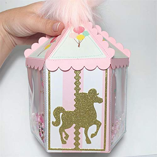 KSCRAFT Karussell-Box, Metall-Stanzformen, Schablonen für DIY, Scrapbooking, Fotoalbum, dekorative Prägung, DIY-Papierkarten von KSCRAFT