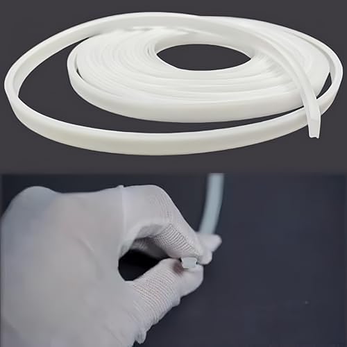 KSDLMPA 5 m Silikon-LED-Abdeckung, Aluminiumprofil, Silikonk-Diffusor, flexible PC-Lampenschirm-Linie für Streifenlichter, Deckenlampe, Unterschrankabdeckung, austauschbare Installation (10 mm) von KSDLMPA