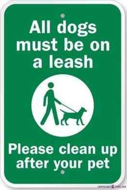 Straßenschild Warnschild "All Dogs Must Be On A Leash Please Clean Up After Pet For Wall Art Outdoor Indoor 30,5 x 20,3 cm Aluminium-Blechschild von KSFEITING