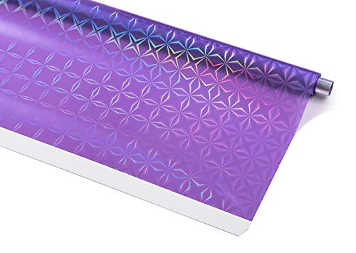 KSHANDEL24 ERSATZROLLE HALB Kassetten DUSCHROLLO Laser LILA VIOLETT 3D Multicolor 7 Breiten ZUR Wahl (120x240 cm) von KSHANDEL24