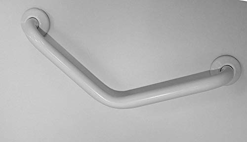KSHANDEL24 WINKELGRIFF Weiss 20x20 cm - 135° HALTEGRIFF WANNENGRIFF STÜTZGRIFF SICHERHEITSGRIFF Bad von KSHANDEL24