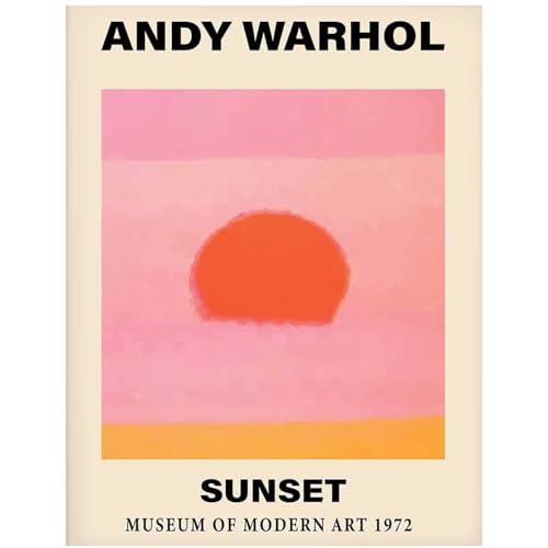 KSHAO ATHQW Andy Warhol Poster, Andy Warhol Druck, Sonne, Wandkunst, trendige Leinwandmalerei, Museumsposter, modernes Wohnzimmer, Heimdekoration, Bilder, 30 x 40 cm x 1, ohne Rahmen von KSHAO ATHQW