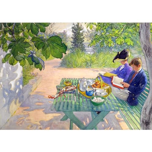 KSHAO ATHQW Carl Larsson Poster "Rest In The Garden" Wandkunst, Retro-Leinwanddrucke, Carl Larsson, Gemälde für Wohnzimmer, Innendekoration, Bilder, 40 x 30 x 1, ohne Rahmen von KSHAO ATHQW