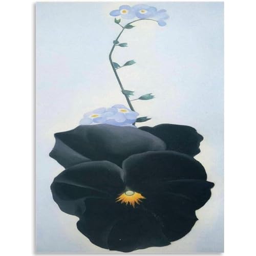KSHAO ATHQW Georgia O'Keeffe Poster Blaue Blumen Wandkunst Georgia O'Keeffe Leinwand Malerei Moderne Drucke Für Wohnzimmer Home Bilder Dekoration 60x80cm Kein Rahmen von KSHAO ATHQW