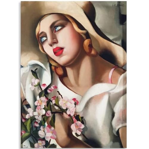 KSHAO ATHQW Tamara De Lampitsk Poster 《Mädchen mit Hut》 Wandkunst Und Leinwandmalerei Abstrakte Drucke Für Wohnzimmer Home Bilder Dekoration 60x80cmx1 Kein Rahmen KSHAO ATHQW Tamara De Lampitsk Poster 《Mädchen mit Hut》 Wandkunst Und Leinwandmalerei Abstrakte Drucke Für Wohnzimmer Home Bilder Dekoration 60x80cmx1 Kein Rahmen von KSHAO ATHQW