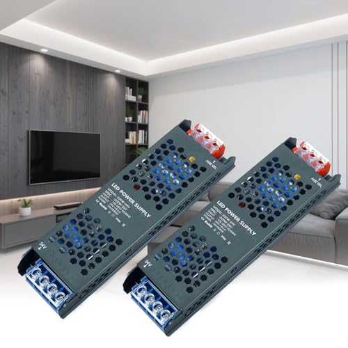 KSIBNW 24V 200W LED Netzteil Trafo AC 230Volt auf DC 24Volt Transformator Treiber Schaltnetzteil Kompakter Extrem Dünner Konstantspannung Niedervolttrafo für LED Lichtstreifen，2 Stücke von KSIBNW