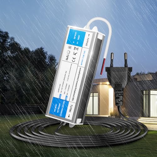 KSIBNW 24V LED Trafo 12W Netzteil Adapter IP67 Outdoor Wasserdicht Transformator mit Stecker, Treiber 230V AC auf DC 24Volt 0,5A 12W Konstantspannung Niedervolt Schaltnetzteil für Außen LED Lampen von KSIBNW