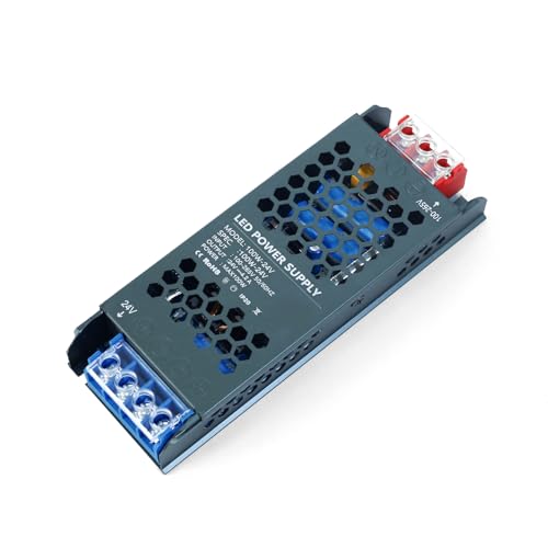KSIBNW 24V Trafo LED 100W Netzteil Transformator AC 230Volt Auf DC 24Volt Treiber Schaltnetzteil Kompakter Extrem Dünner Konstantspannung Niedervolttrafo Für Lichtstreifen von KSIBNW