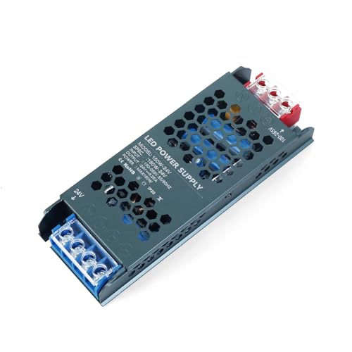 KSIBNW LED-Treiber, 220 V auf 24 V, 150 W, 6,25 A, ultradünn, Netzteil AC 220 V auf DC 24 V, 6,25 A, 150 W, LED-Treiber mit niedriger Spannung, Konstantspannung, Adapter für LED-Streifen von KSIBNW