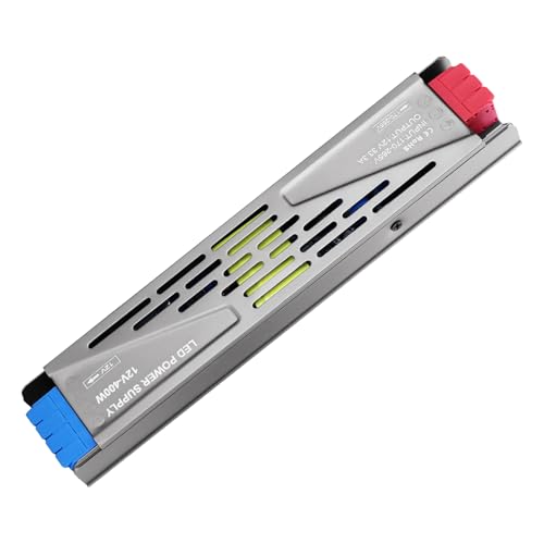 KSIBNW LED Trafo 12V 400W LED Transformator, 230V auf 12V Netzteil Adapte Treiber Schaltnetzteil kein LED-Flimmern kein Transformator-Rauschen LED Driver für Led Lampen, AC 230V to DC 12V 33,3A 400W von KSIBNW