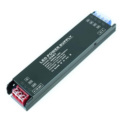 KSIBNW LED Trafo 12V 400W Transformator Netzteil AC 230V zu DC 12V Stumm Treiber, Kein Flimmern, Niedervolttrafo für Strips Gartenleuchte KSIBNW LED Trafo 12V 400W Transformator Netzteil AC 230V zu DC 12V Stumm Treiber, Kein Flimmern, Niedervolttrafo für Strips Gartenleuchte von KSIBNW