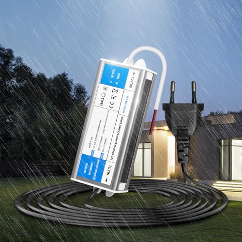 KSIBNW LED Trafo 12V 6W 0,5A Netzteil Adapter IP67 Outdoor Wasserdicht Transformator mit Stecker, Treiber 230V AC auf DC 12Volt Konstantspannung Niedervolt Schaltnetzteil für Außen LED Streifen von KSIBNW
