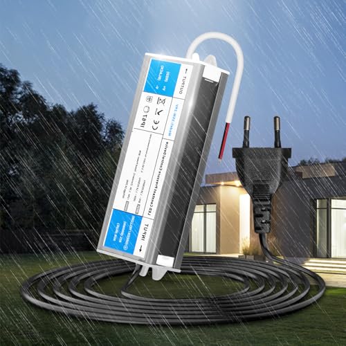 KSIBNW LED Trafo 24V 36W 1,5A Netzteil Adapter IP67 Outdoor Wasserdicht Transformator mit Stecker, Treiber 230V AC auf DC 24Volt Konstantspannung Niedervolt Schaltnetzteil für Außen LED Lampen von KSIBNW