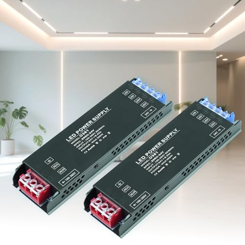 KSIBNW 24V Netzteil 200W LED Trafo, Transformator 230V auf 24V Schaltnetzteil Adapter Treibe Konstantspannung Niedervolttrafo für LED Lichtstreifen, AC 230Volt auf DC 24Volt 8,3A 200W, 2 Stücke von KSIBNW