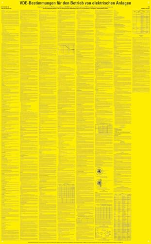 KSIGN Aushang VDE-Bestimmungen Betrieb von elektrischen Anlagen, Folie,610x980mm, VDE von KSIGN