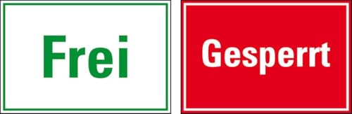 KSIGN Doppelseitiges Magnetschild Frei-Gesperrt, Magnetfolie, 300x200mm von KSIGN