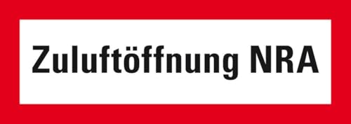 KSIGN Feuerwehrzeichen Zuluftöffnung NRA, DIN 4066, Folie, selbstklebend, 297x105mm, DIN 4066 KSIGN Feuerwehrzeichen Zuluftöffnung NRA, DIN 4066, Folie, selbstklebend, 297x105mm, DIN 4066 von KSIGN