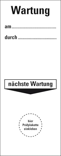 KSIGN Grundetikett Wartung am...durch...Nächster Wartung, Folie, ablösbar, 40x100mm, 40/Heft KSIGN Grundetikett Wartung am...durch...Nächster Wartung, Folie, ablösbar, 40x100mm, 40/Heft von KSIGN