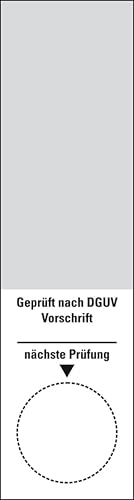 KSIGN Kabel-Grundetikett Geprüft nach DGUV Vorschrift, Folie, selbstklebend, 95x25mm, 60/Heft, DGUV von KSIGN