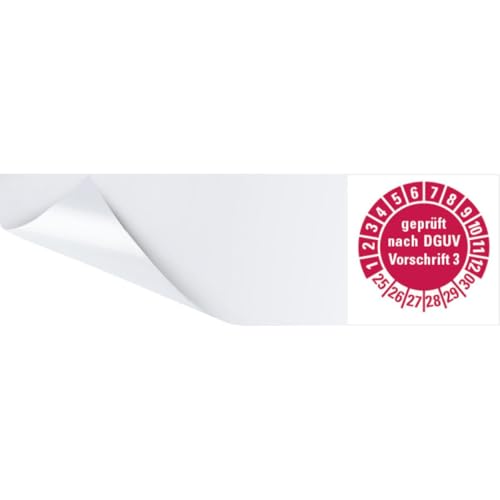 KSIGN Kabelprüfplakette geprüft nach DGUV 3 25-30,rot,Folie,selbstklebend,57x25mm,6/Bogen KSIGN Kabelprüfplakette geprüft nach DGUV 3 25-30,rot,Folie,selbstklebend,57x25mm,6/Bogen von KSIGN