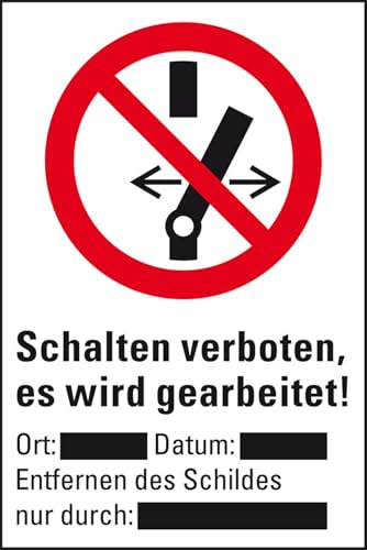 KSIGN Verbots-Kombischild Schalten, Magnetfolie mit Schultafellack, 200x300mm, ASR A1.3, DIN EN ISO 7010 P031 KSIGN Verbots-Kombischild Schalten, Magnetfolie mit Schultafellack, 200x300mm, ASR A1.3, DIN EN ISO 7010 P031 von KSIGN