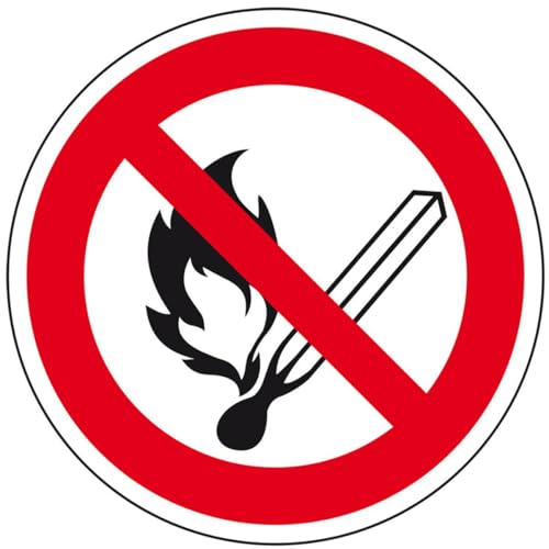 KSIGN Verbotsschild Keine offene Flamme, Feuer, offene Zündquelle, Folie, Ø 200mm, ASR A1.3, DIN EN ISO 7010 P003 KSIGN Verbotsschild Keine offene Flamme, Feuer, offene Zündquelle, Folie, Ø 200mm, ASR A1.3, DIN EN ISO 7010 P003 von KSIGN