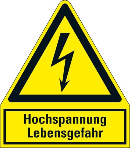 KSIGN Warn-Kombischild Hochspannung Lebensgefahr, Kunststoff, 210x240mm, ASR A1.3, DIN EN ISO 7010 W012 KSIGN Warn-Kombischild Hochspannung Lebensgefahr, Kunststoff, 210x240mm, ASR A1.3, DIN EN ISO 7010 W012 von KSIGN