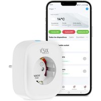ksix smart plug, smart home, 1 Steckdose de Strom, drahtlose Verbindung über wi-f von KSIX