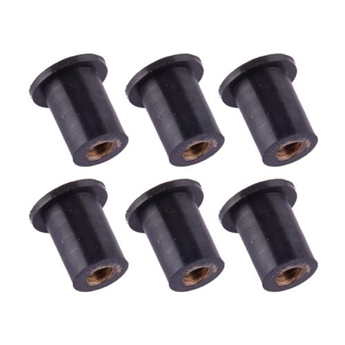 KSJFEQS [Replacement] 6 Stück M5 Windschutzscheiben-Gummimutter 90179-05523-00 Passend for Yamaha for Apex for Nytro for SRX RX1 for Vector for Phazer V for Max for Schneemobil 90150-05024-00 von KSJFEQS