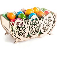 Osternest Ostereier Aus Holz, Schale Geschenk Deko Eier Ostern von KSLaserart