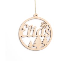 Personalisierte Weihnachtskugel Mit Namen Aus Holz, Weihnachten Weihnachtsbaum Weihnachtsbaumkugel, Geschenk, Ornament von KSLaserart