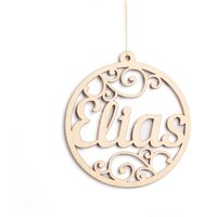 Personalisierte Weihnachtskugel Mit Namen Aus Holz, Weihnachten Weihnachtsbaum Weihnachtsbaumkugel, Geschenk, Ornament von KSLaserart