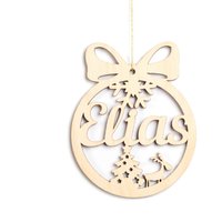 Personalisierte Weihnachtskugel Mit Namen Aus Holz, Weihnachten Weihnachtsbaum Weihnachtsbaumkugel, Geschenk, Ornament von KSLaserart