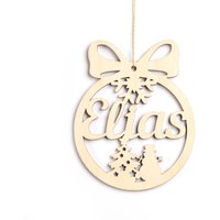 Personalisierte Weihnachtskugel Mit Namen Aus Holz, Weihnachten Weihnachtsbaum Weihnachtsbaumkugel, Geschenk, Ornament von KSLaserart