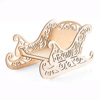 Schlitten Aus Holz, Dekoschlitten Für Weihnachtsgeschenke Weihnachten Deko von KSLaserart