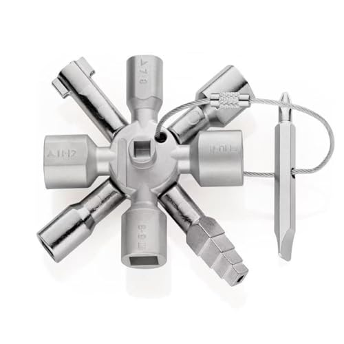 KSOPUERT 10-in-1 Mehrzweck-Schraubendreher-Set aus Karbonstahl, tragbar, Universal-Werkzeug für Schaltschränke, Aufzugskreuzschlüssel, Wasserzähler, Ventile, mit Vierkant-/Dreieckslöchern und Bohrern KSOPUERT 10-in-1 Mehrzweck-Schraubendreher-Set aus Karbonstahl, tragbar, Universal-Werkzeug für Schaltschränke, Aufzugskreuzschlüssel, Wasserzähler, Ventile, mit Vierkant-/Dreieckslöchern und Bohrern von KSOPUERT